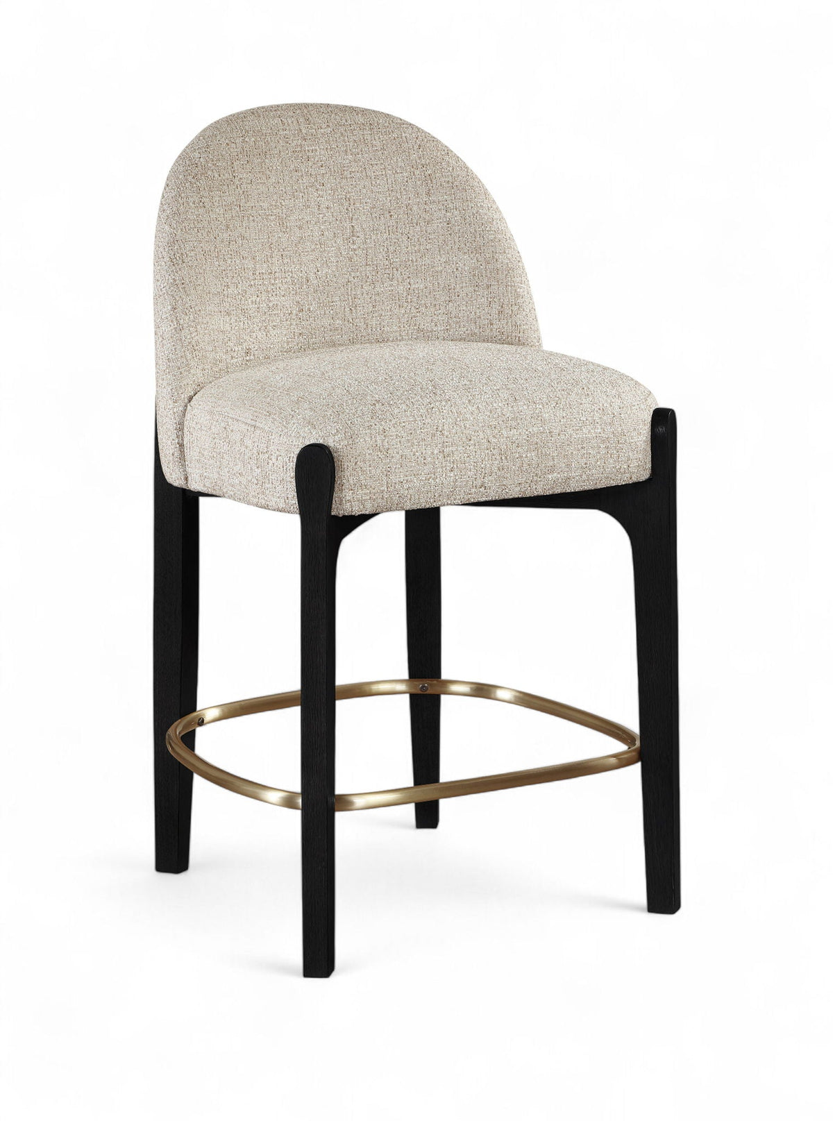 Torino - Counter Stool With Brushed Black Base