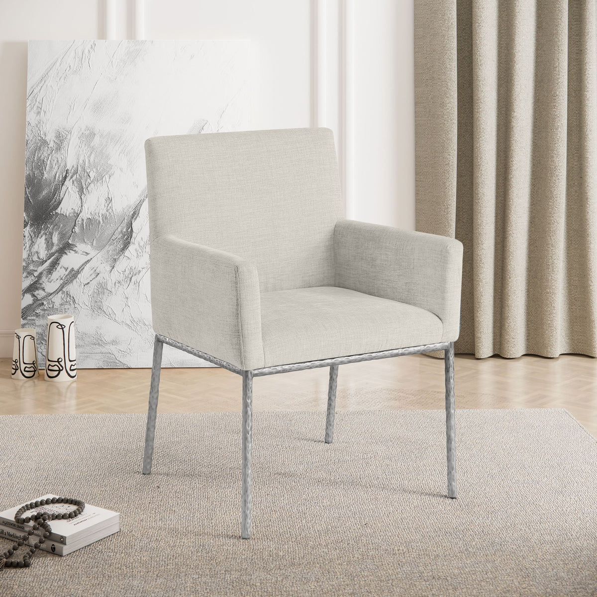 Reeves - Dining Chair With Silver Legs (Set of 2)