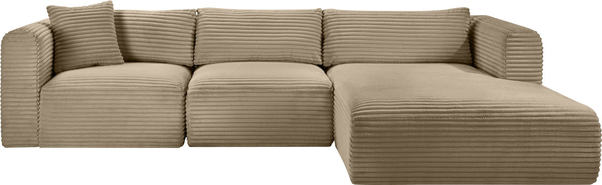 Shaggy - Fabric 3 Piece Modular Sectional