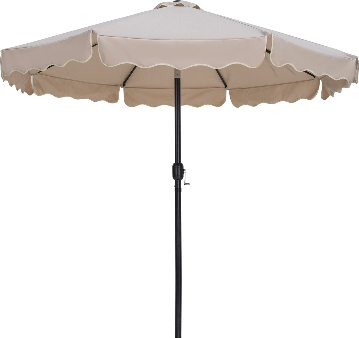 Amalfi - Aluminum Patio Umbrella - White Base / Black Pole