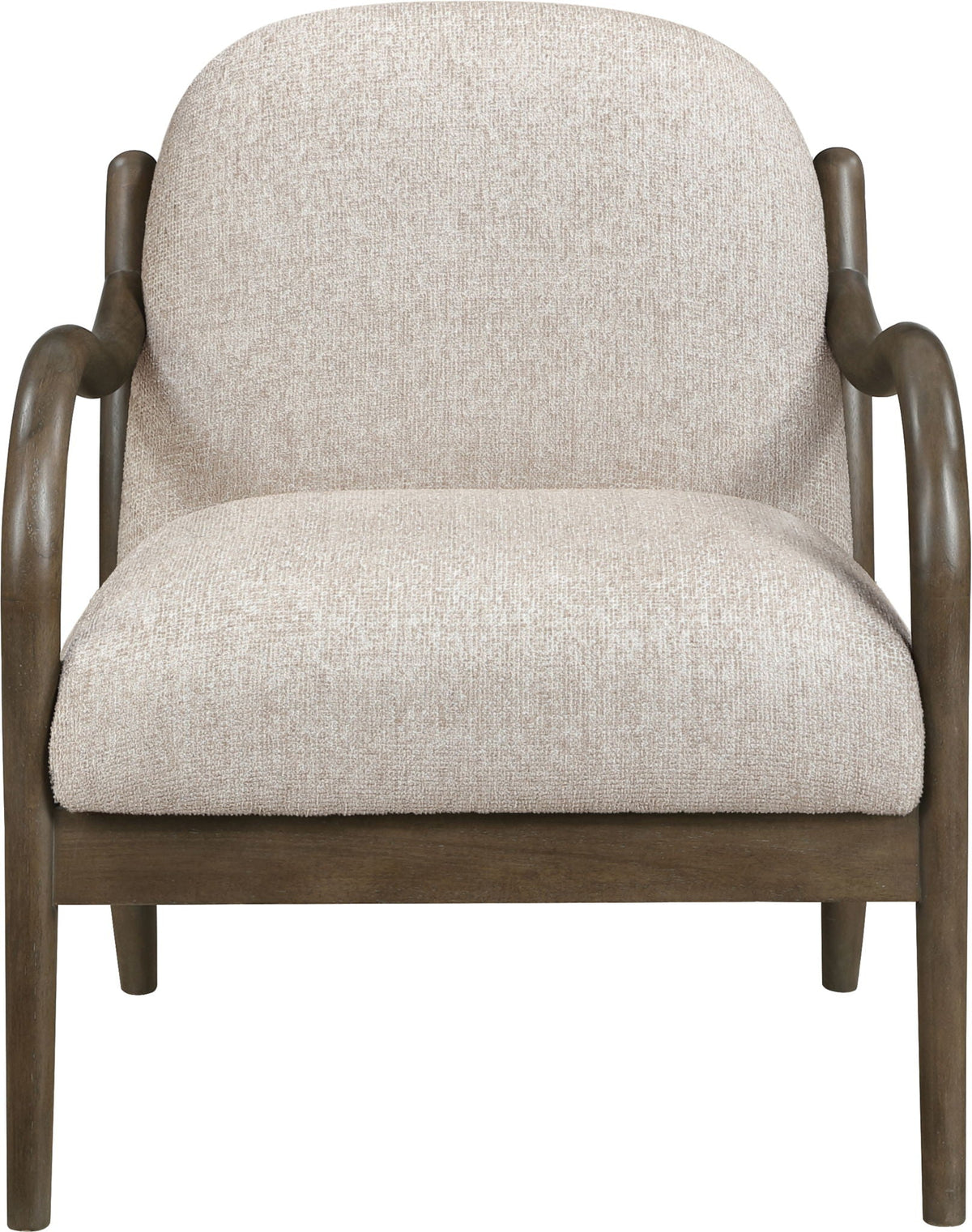 Helmsley - Performance Fabric Upholstered Accent Chair - Brown Frame