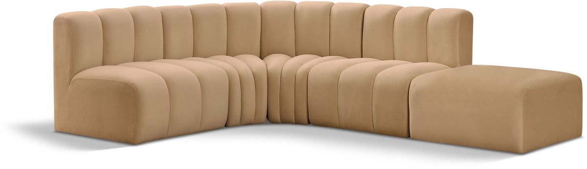 Arc - Velvet 5 Piece Corner Modular Sofa