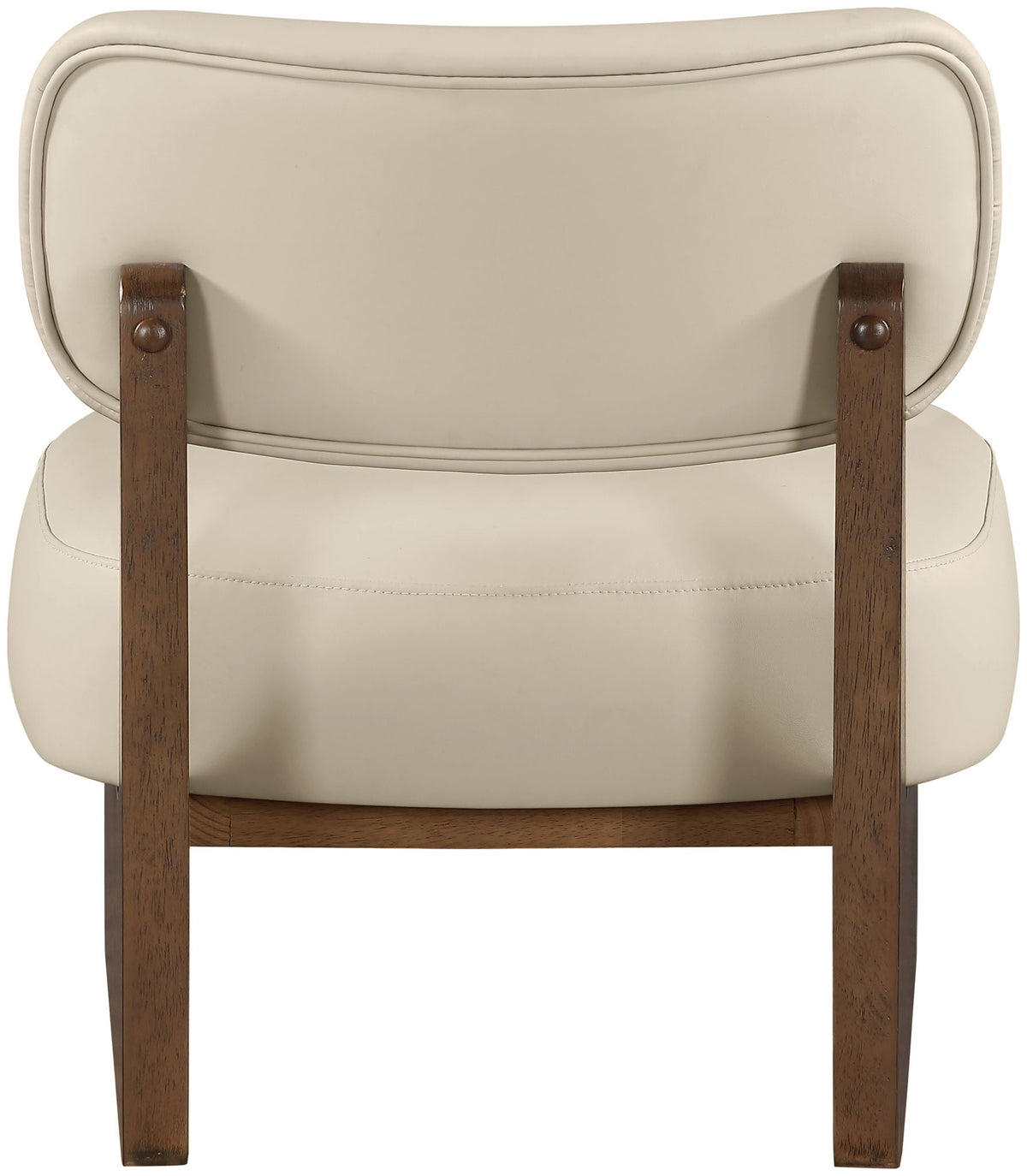 Vetra - Vegan Leather Upholstered Accent Chair With Brown Base