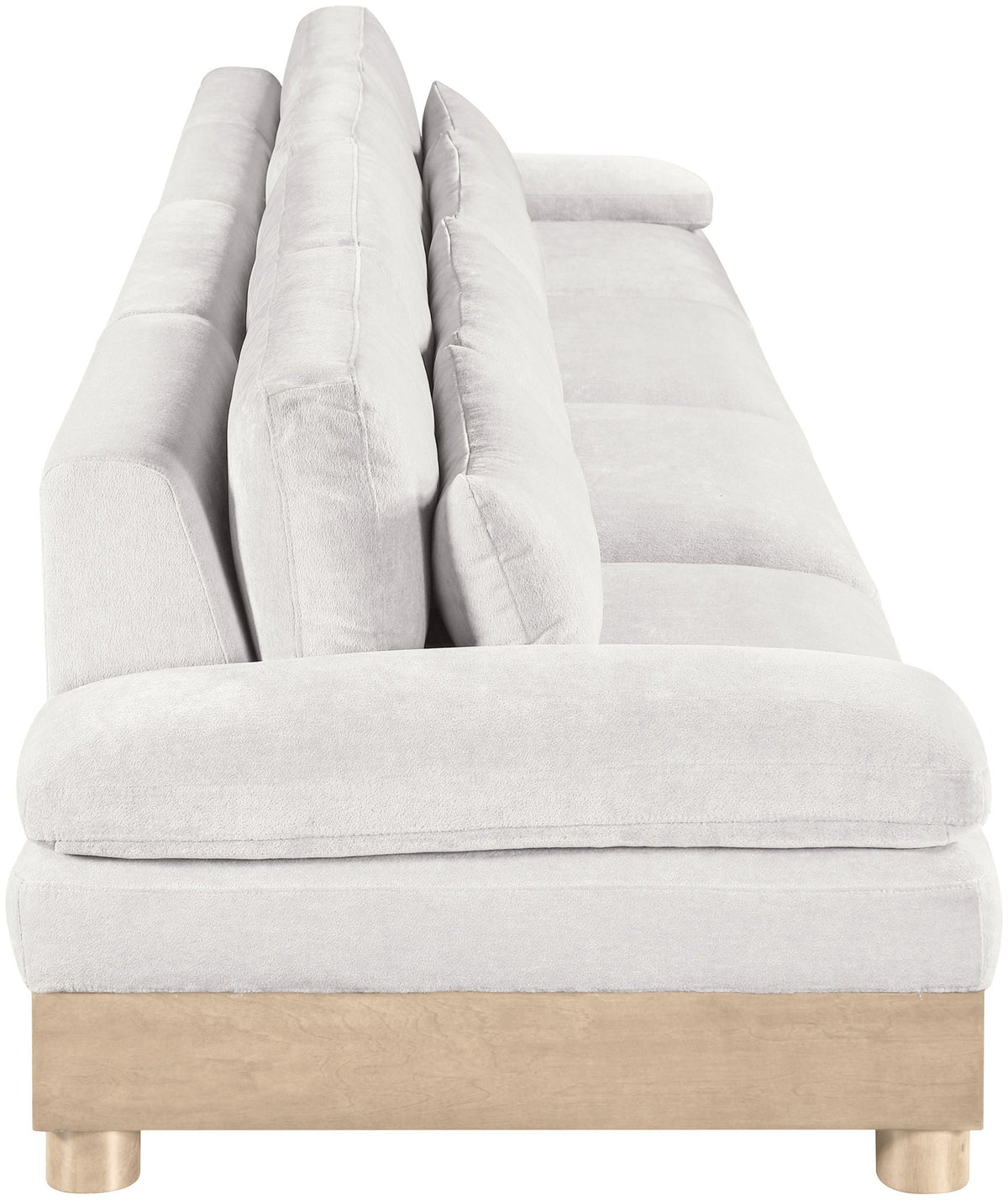Turin - Chenille Fabric Upholstered Modular Sectional - White