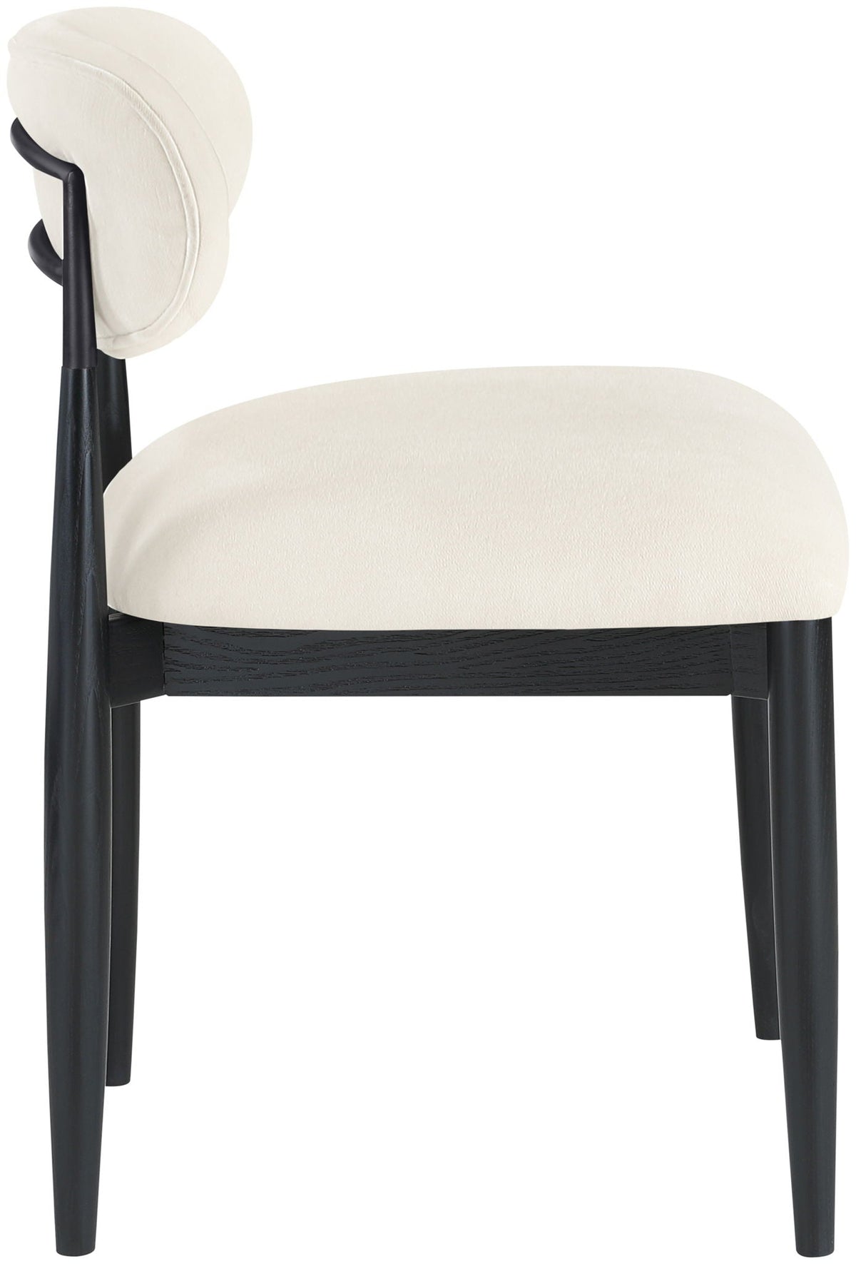 Riccio - Fabric Dining Side Chair (Set of 2) - Black Frame