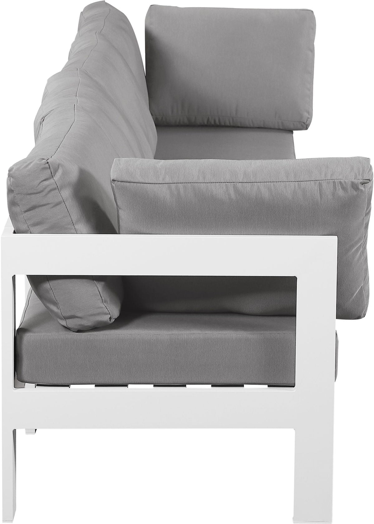 Nizuc - Outdoor Patio 4 Seat Modular Sofa With White Frame