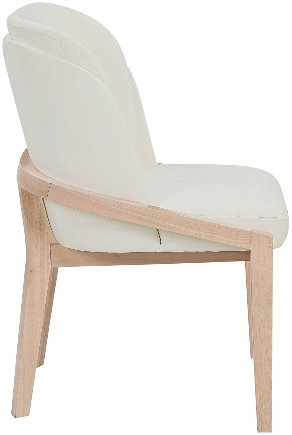 Navo - Faux Leather Upholstered Dining Chair - Natural Base