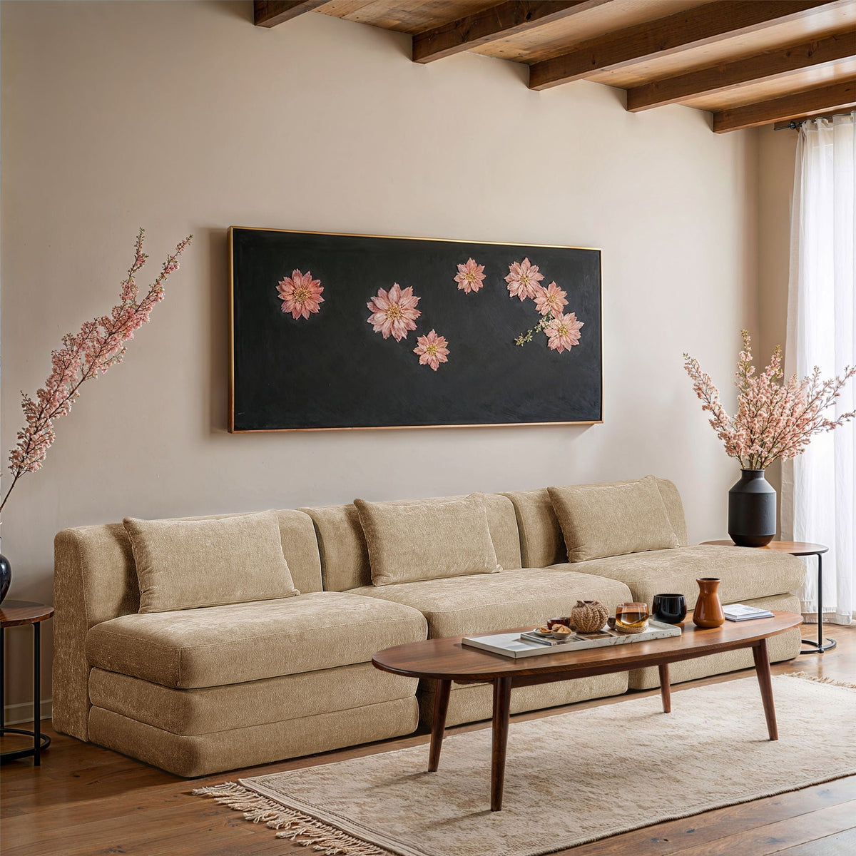 Stellar - 3 Piece 114" Upholstered Modular Armless Sofa