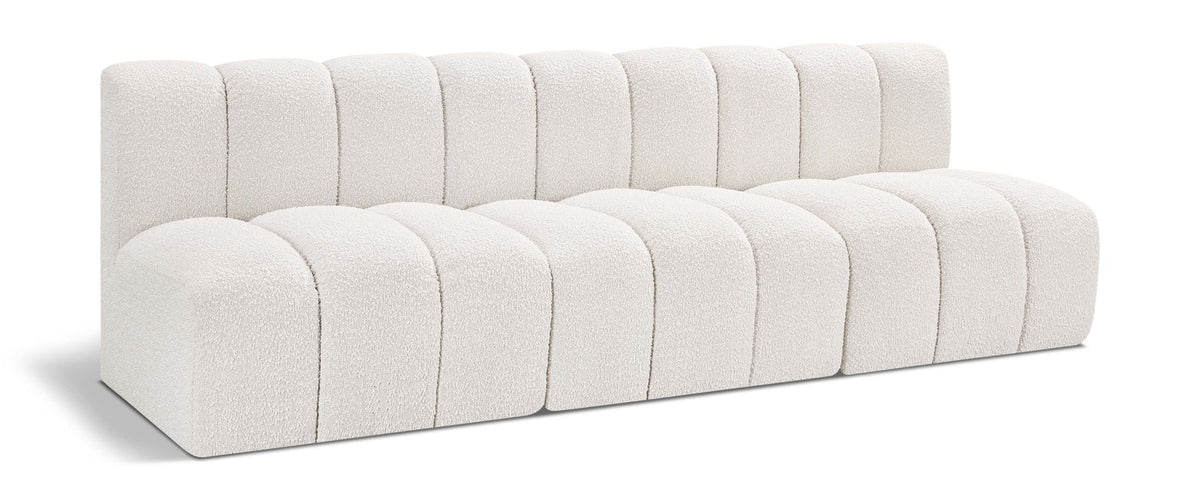 Arc - Boucle Fabric 3 Seats Modular Sofa