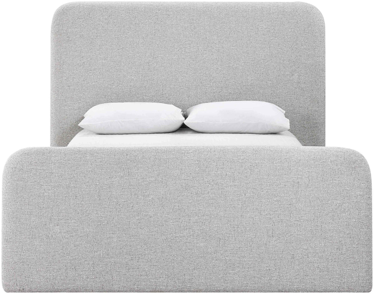 Fira - Linen Textured Fabric Upholstered Bed