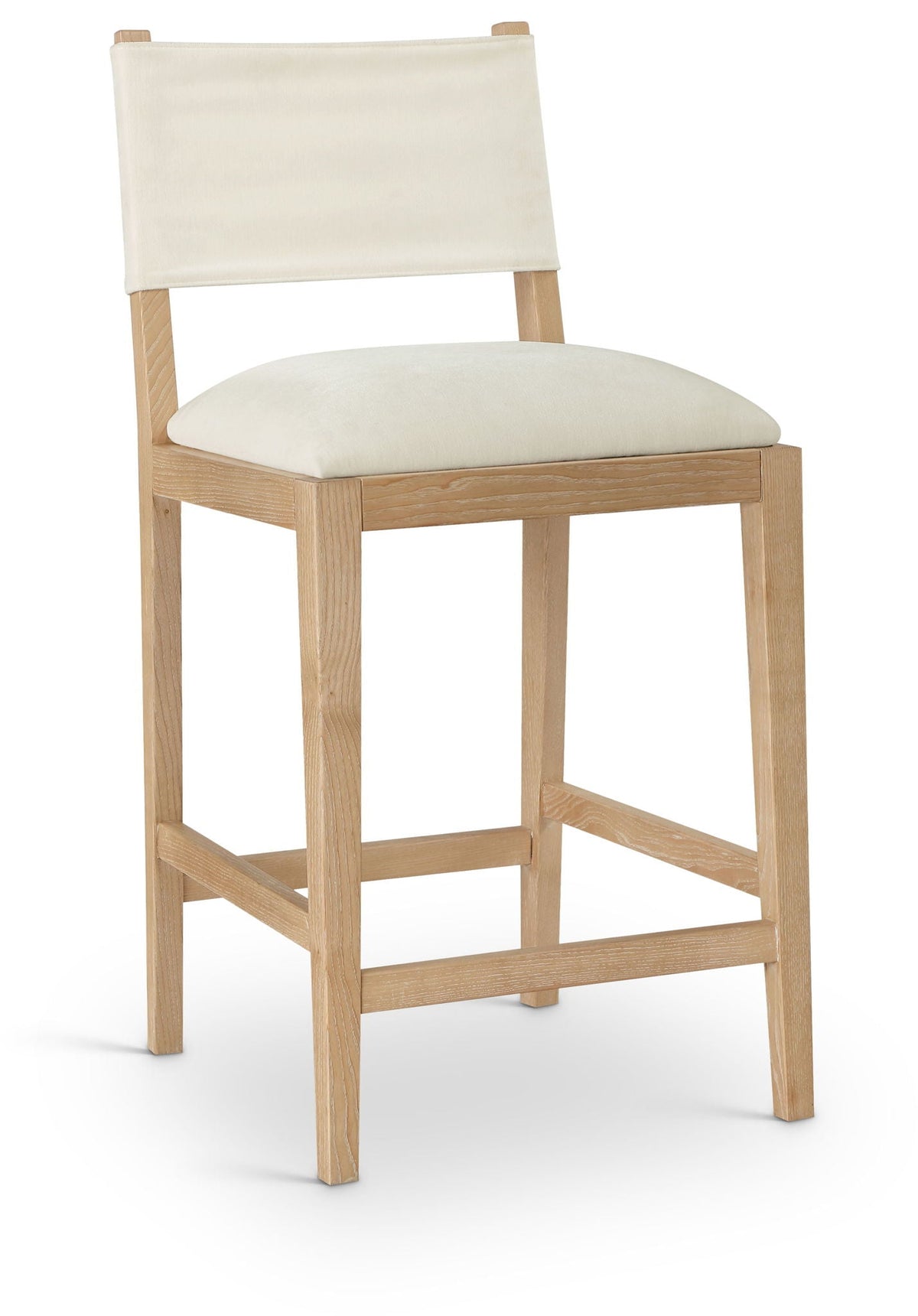Avon - Linen Textured Performance Fabric Upholstered Counter Stool