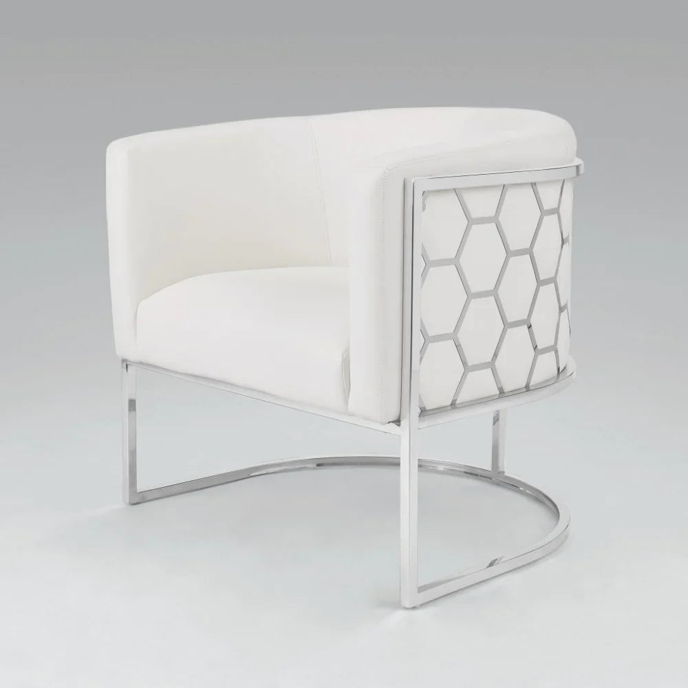 Honeycomb Accent Chair - Chrome