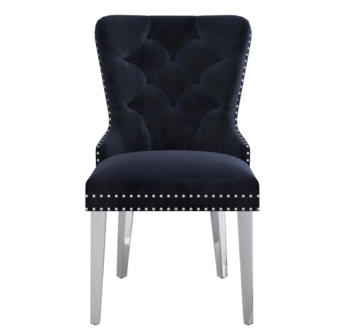 Hollis Side Chair, set of 2, in Black - Furniture Depot