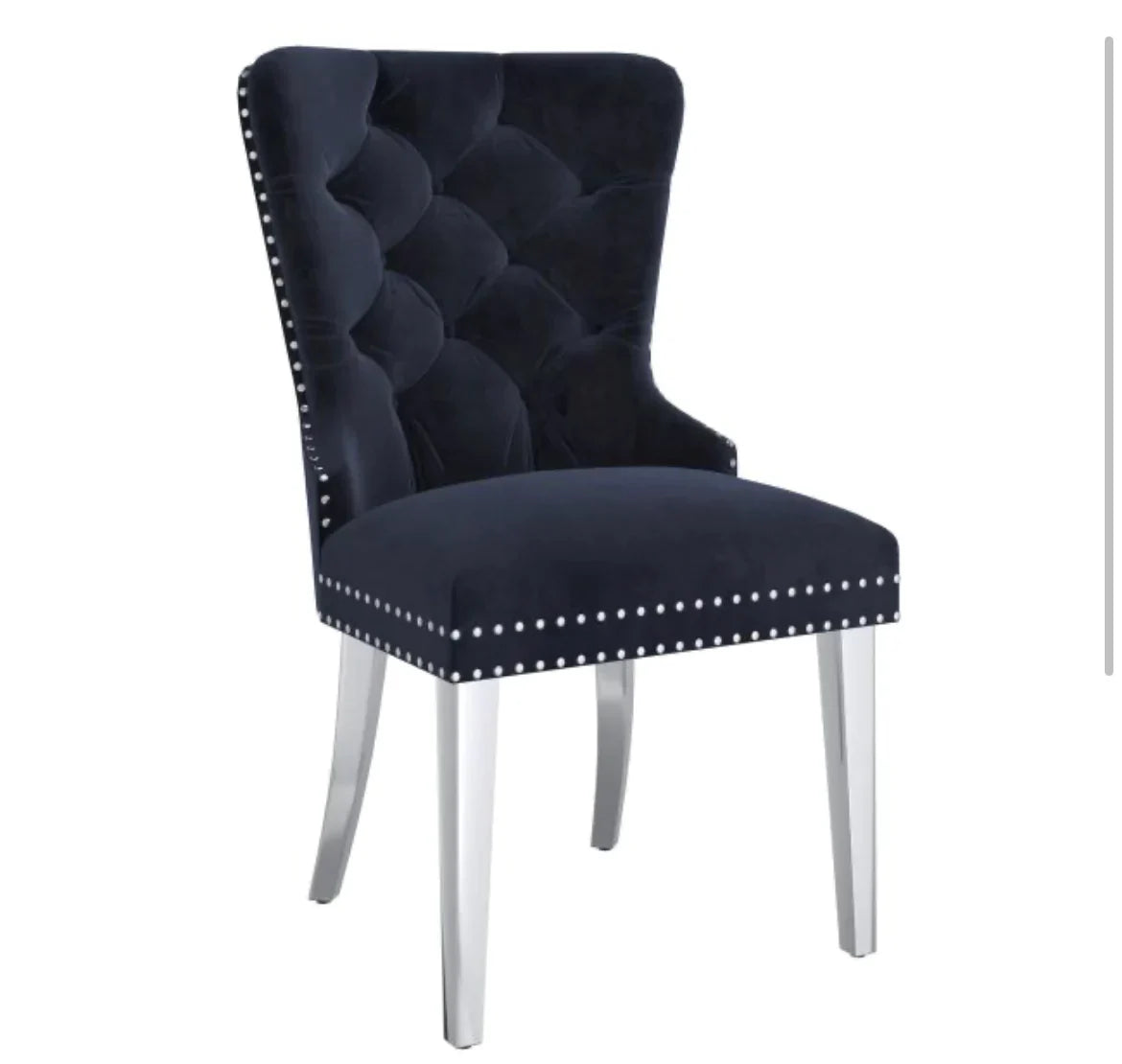 Hollis Side Chair, set of 2, in Black - Furniture Depot