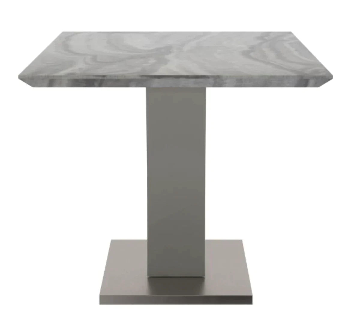 Napoli/Hollis 7pc Dining Set in Grey with Navy Chair - Furniture Depot