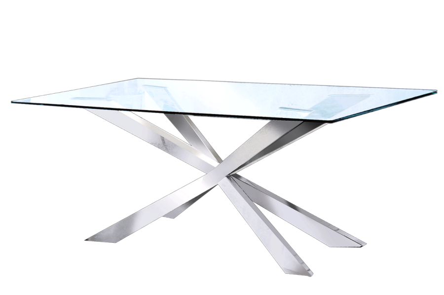 Merlin Silver dining Table