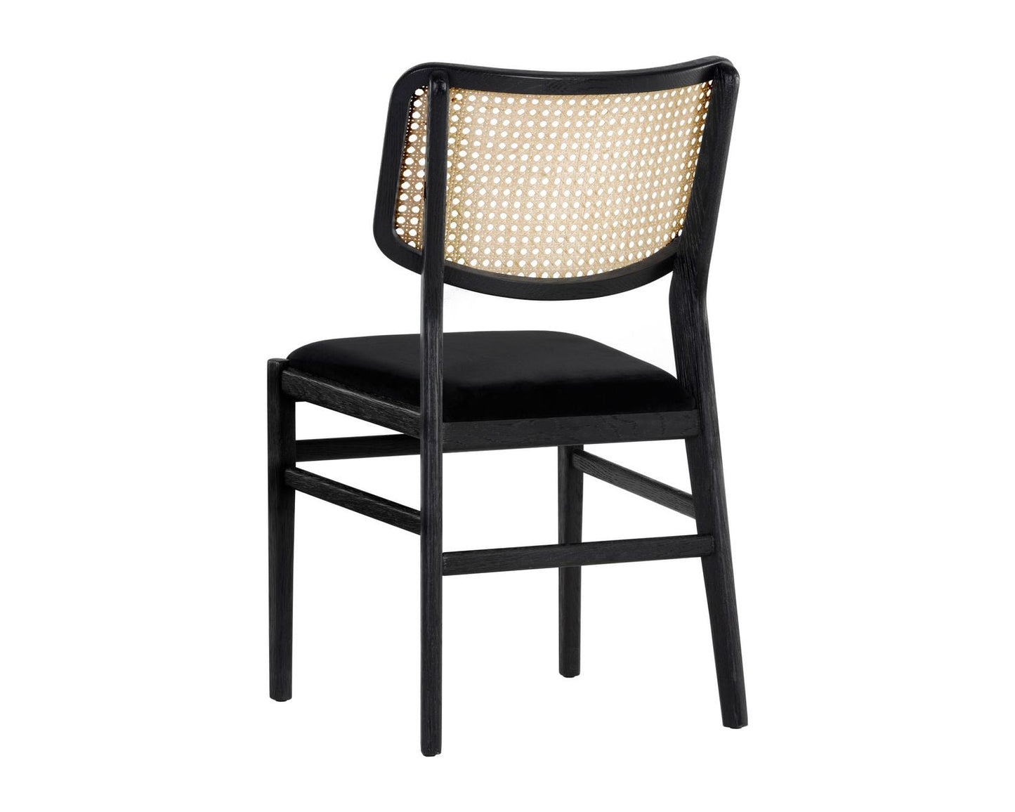 Annex Dining Chair Velvet Black / Natural