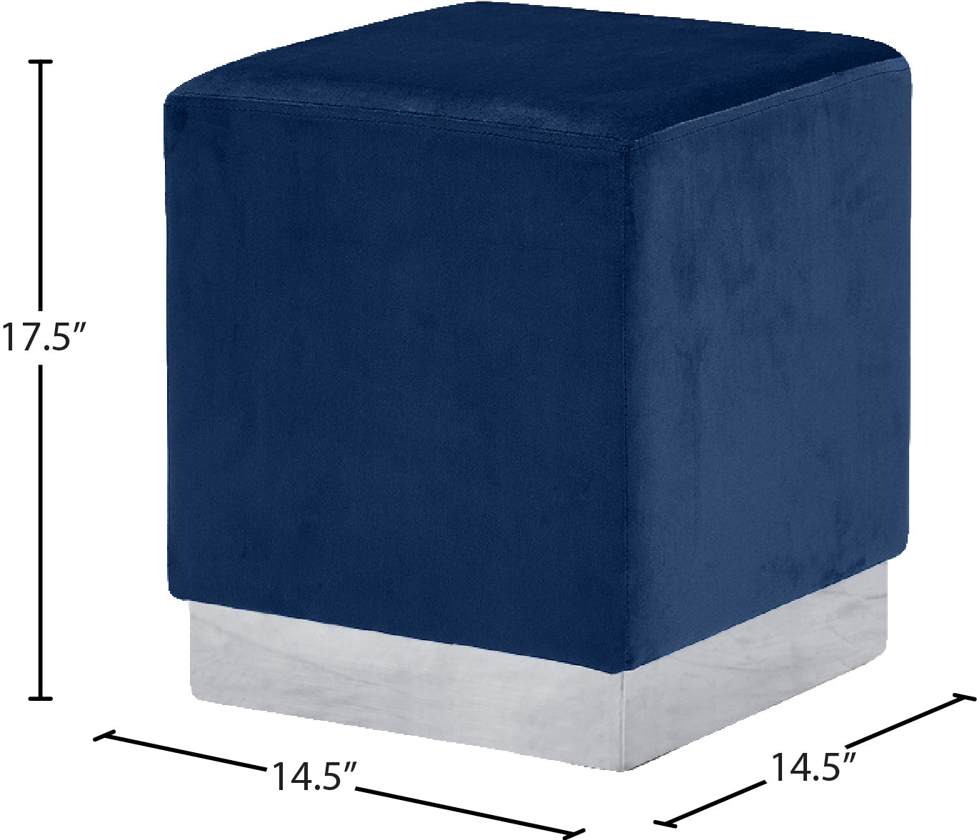 Jax Velvet Ottoman/Stool - Furniture Depot (7679217697016)