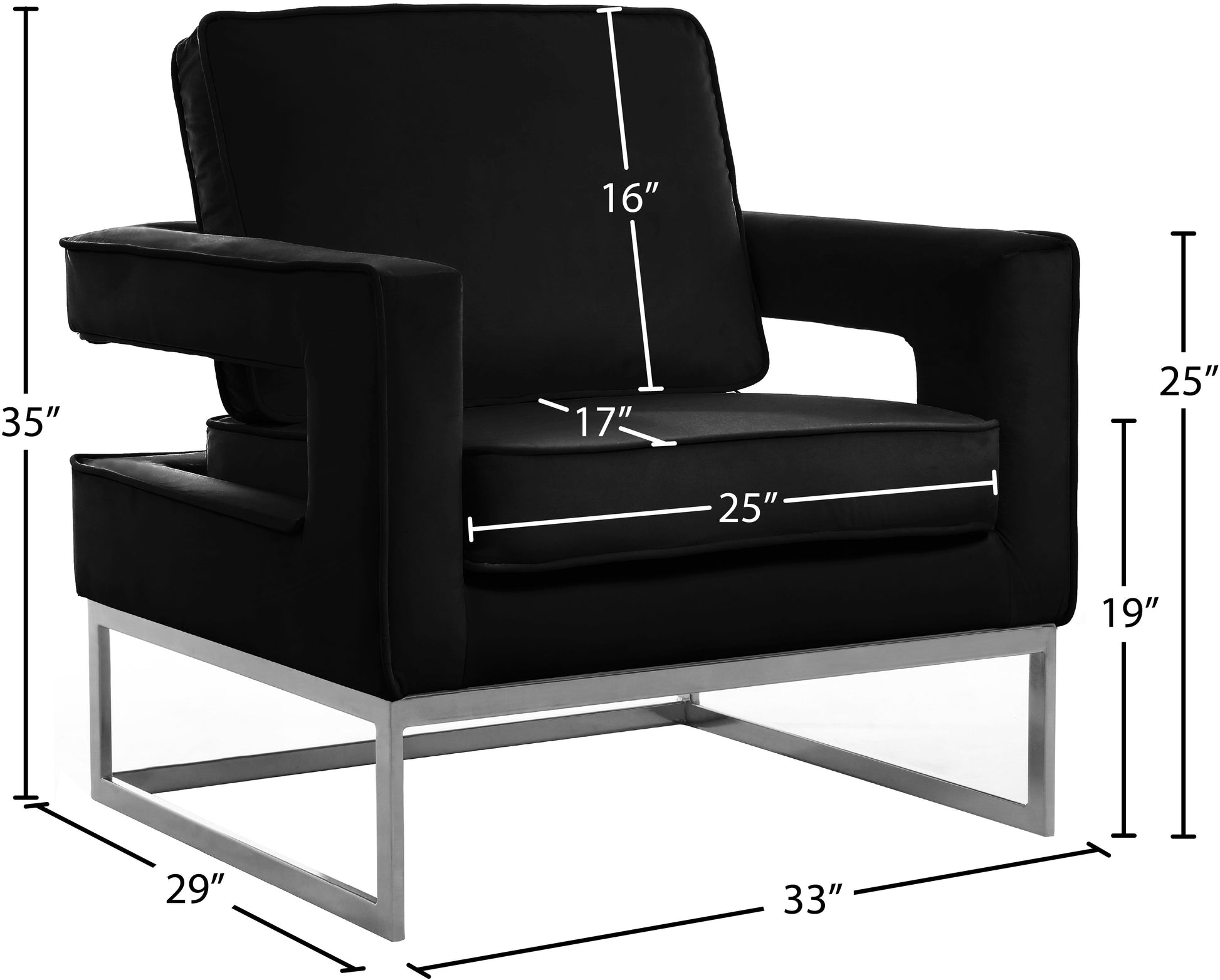 Noah Velvet Accent Chair - Furniture Depot