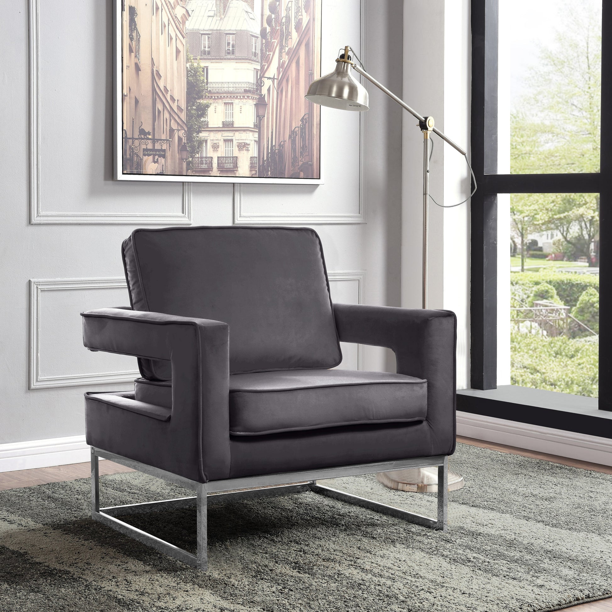 Noah Velvet Accent Chair - Furniture Depot