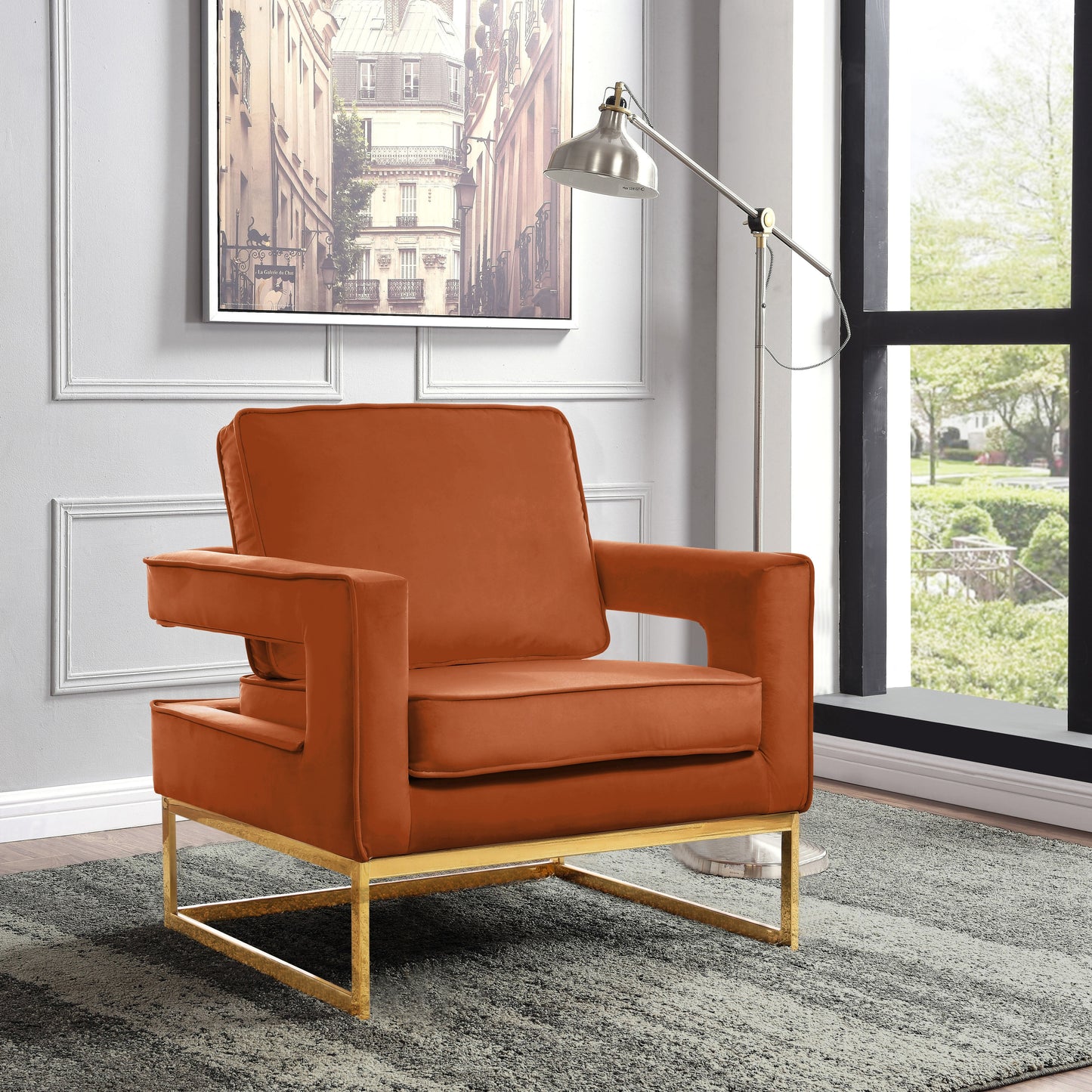 Noah Velvet Accent Chair - Furniture Depot