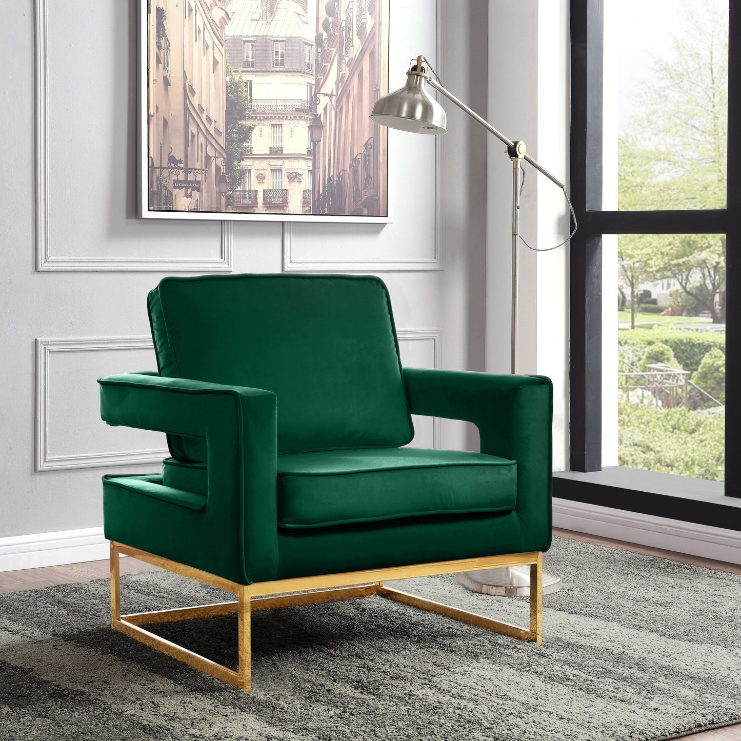 Noah Velvet Accent Chair - Furniture Depot