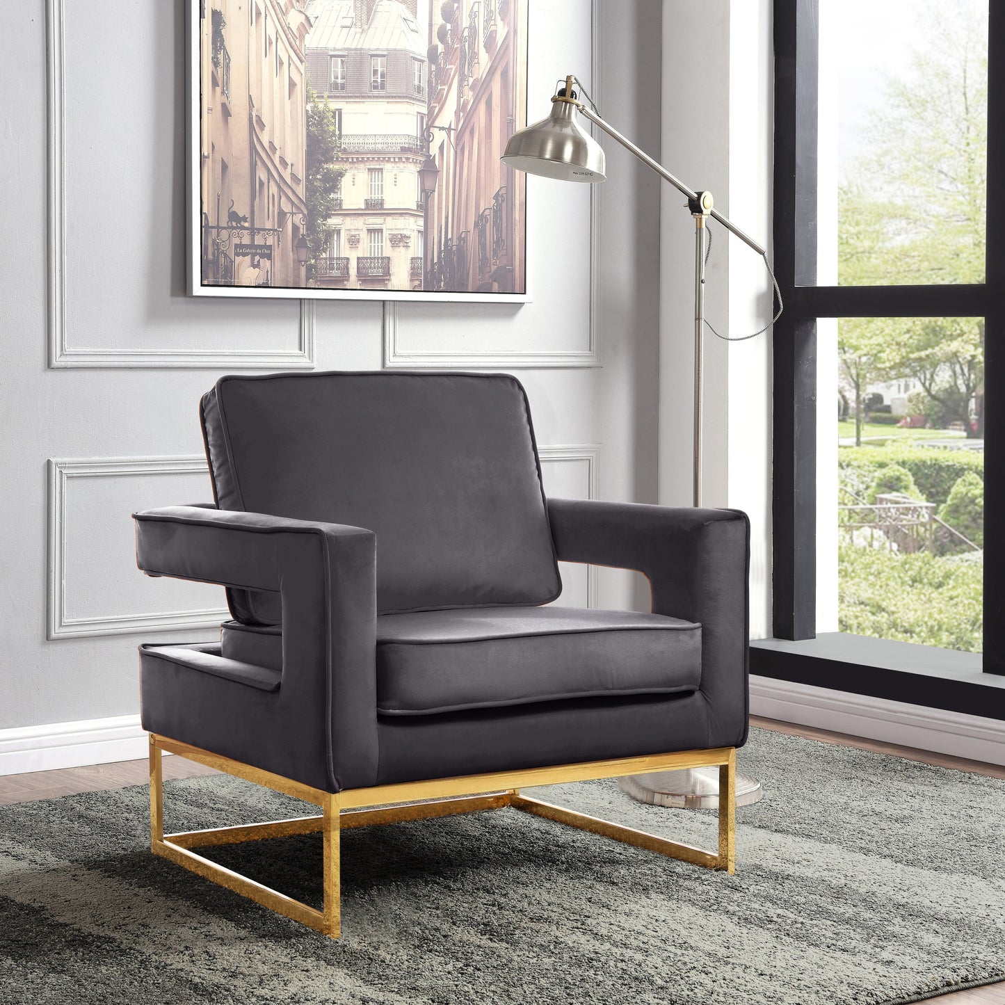 Noah Velvet Accent Chair - Furniture Depot
