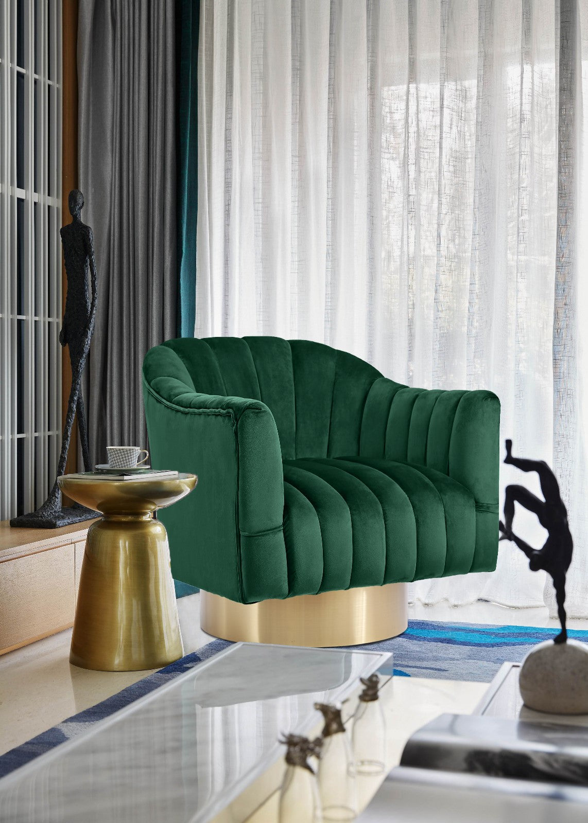 Farrah Velvet Accent Chair - Furniture Depot (7679270682872)