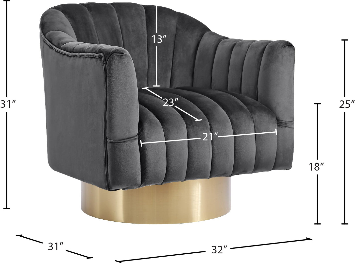 Farrah Velvet Accent Chair - Furniture Depot (7679270682872)