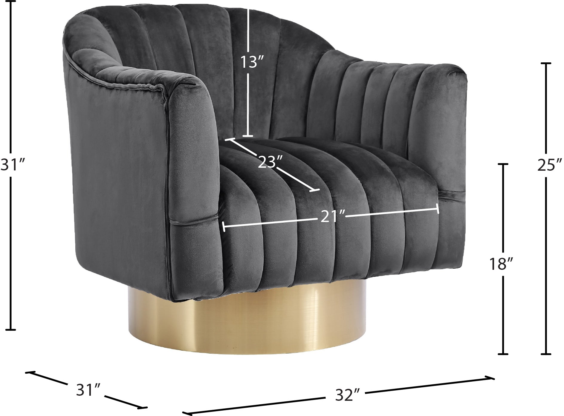 Farrah Velvet Accent Chair - Furniture Depot (7679270682872)