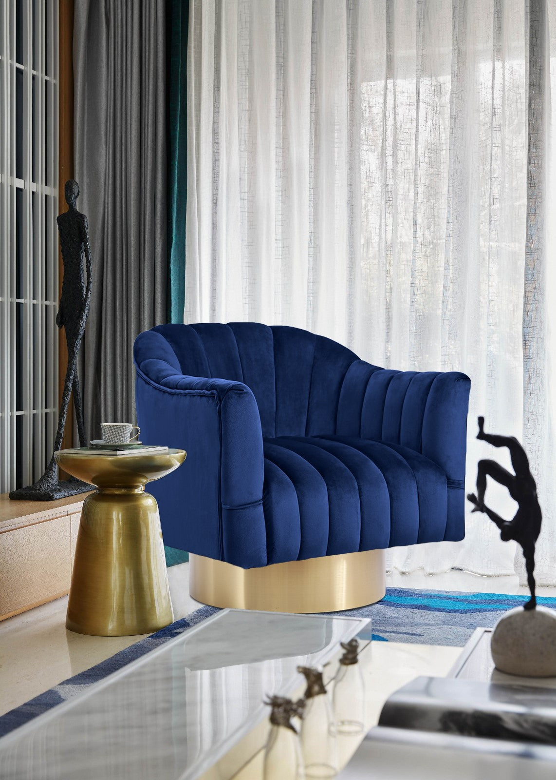 Farrah Velvet Accent Chair - Furniture Depot (7679270682872)
