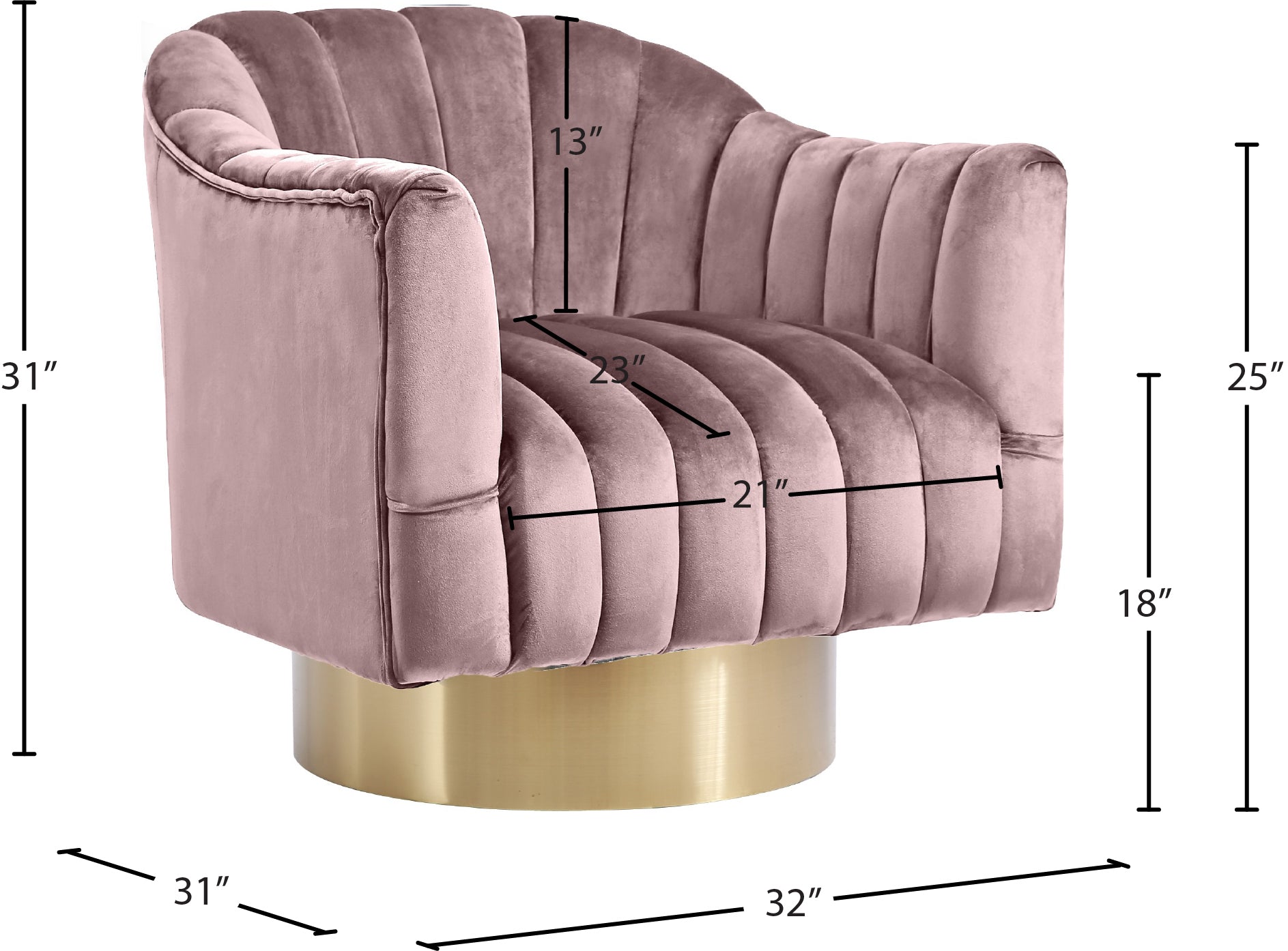 Farrah Velvet Accent Chair - Furniture Depot (7679270682872)