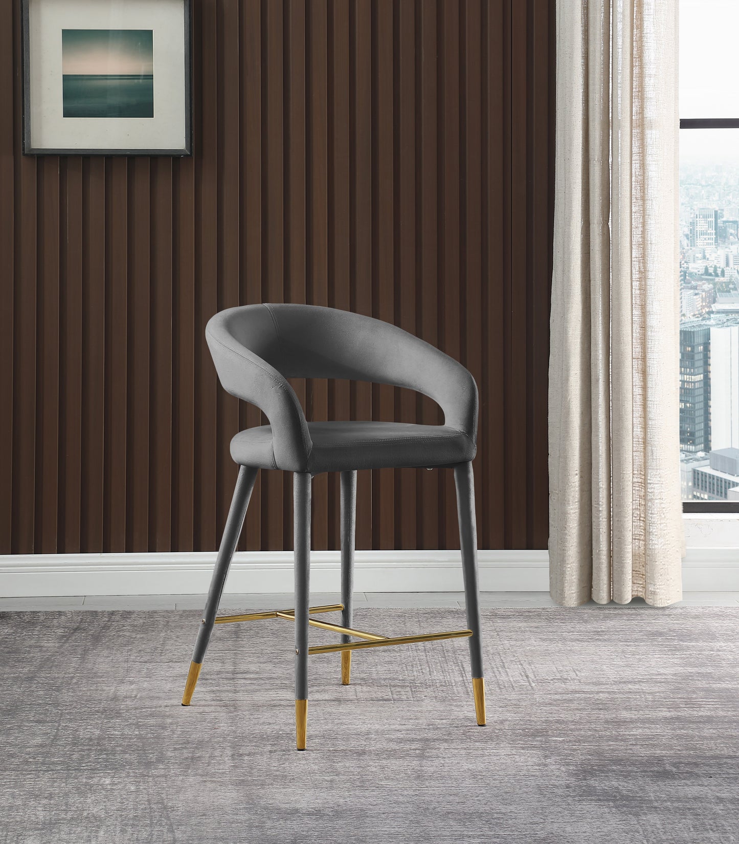 Destiny Velvet Stool - Furniture Depot (7679002050808)