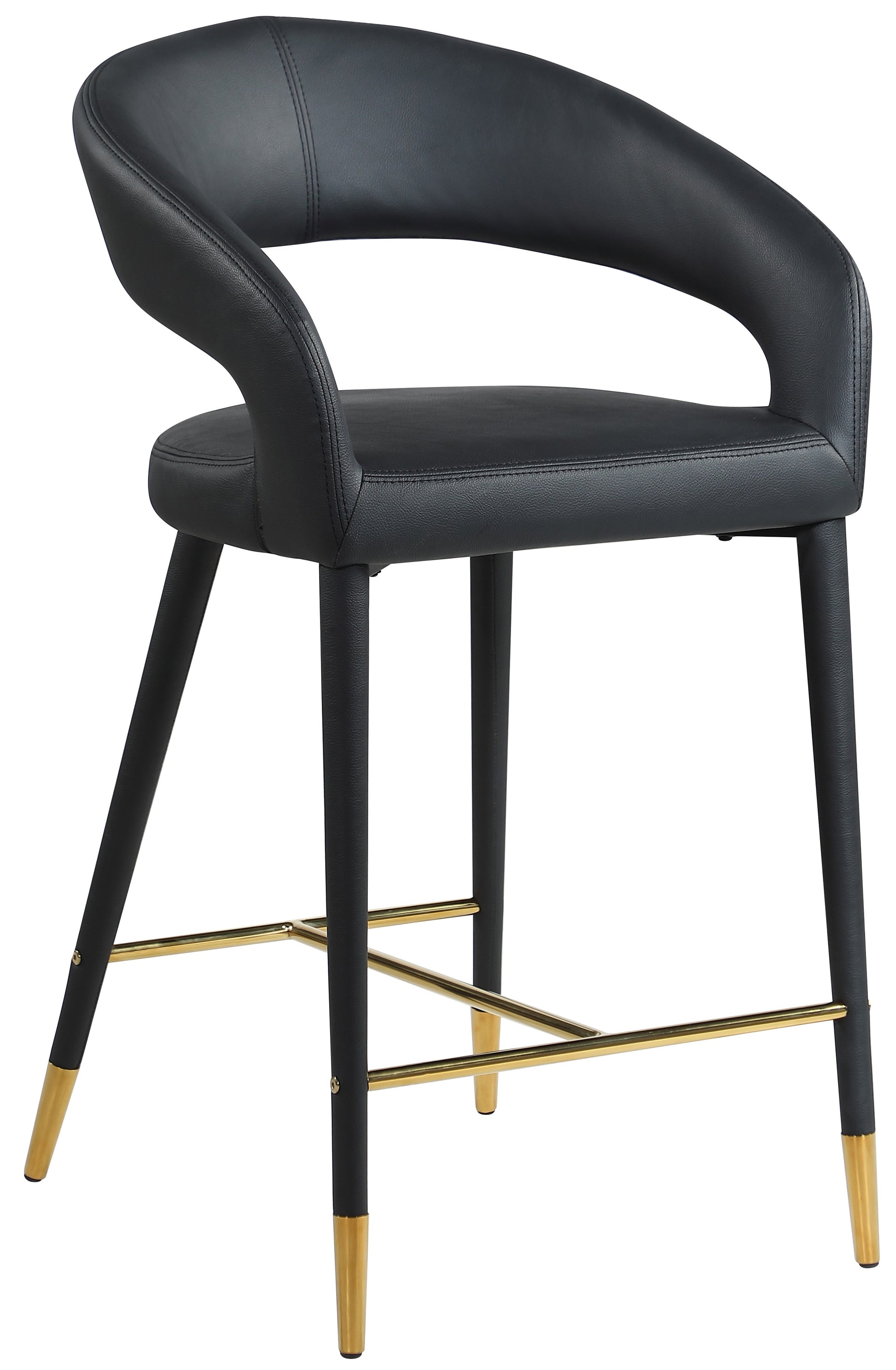 Destiny Faux Leather Stool - Furniture Depot (7679002083576)