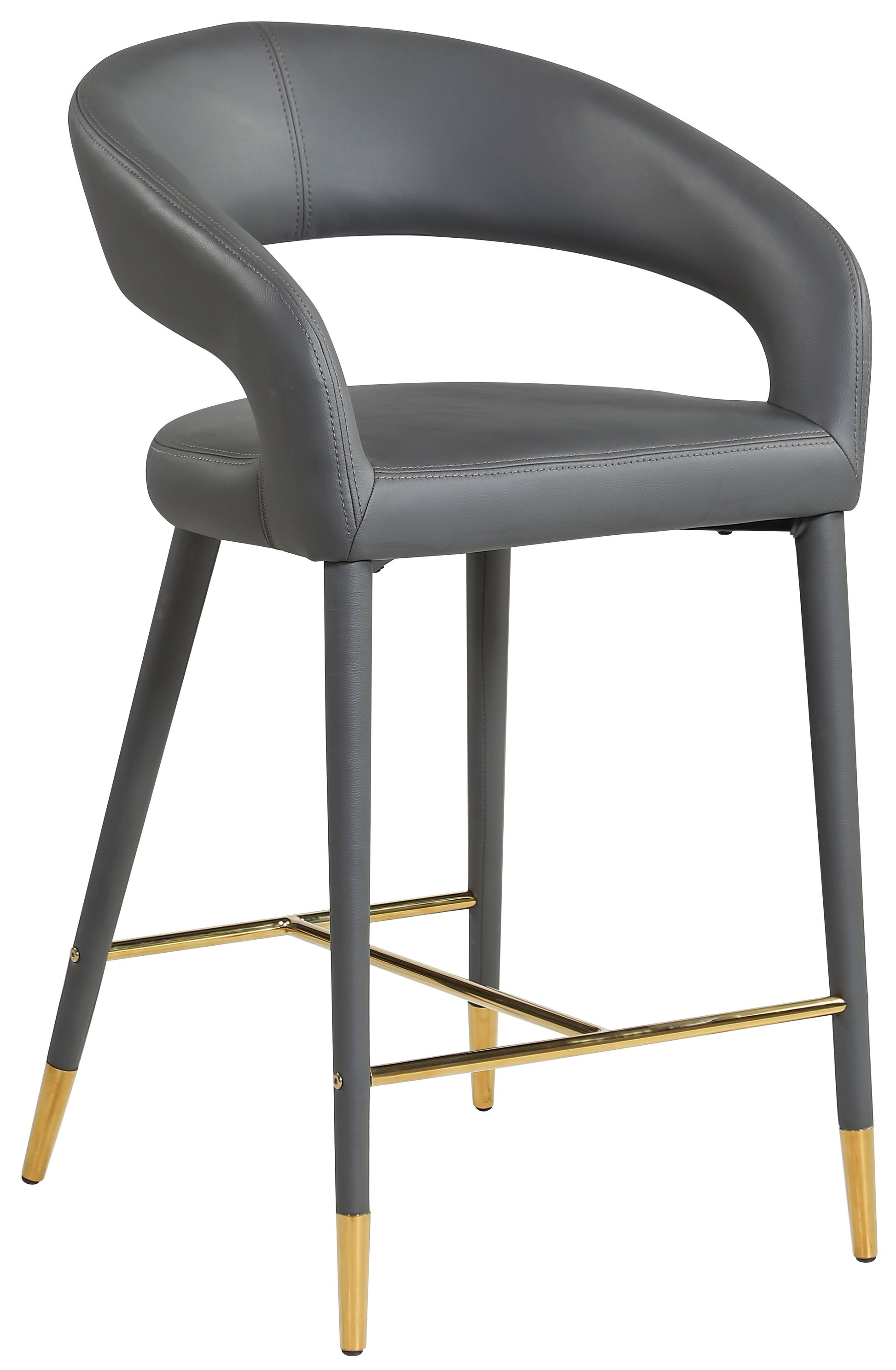 Destiny Faux Leather Stool - Furniture Depot (7679002083576)