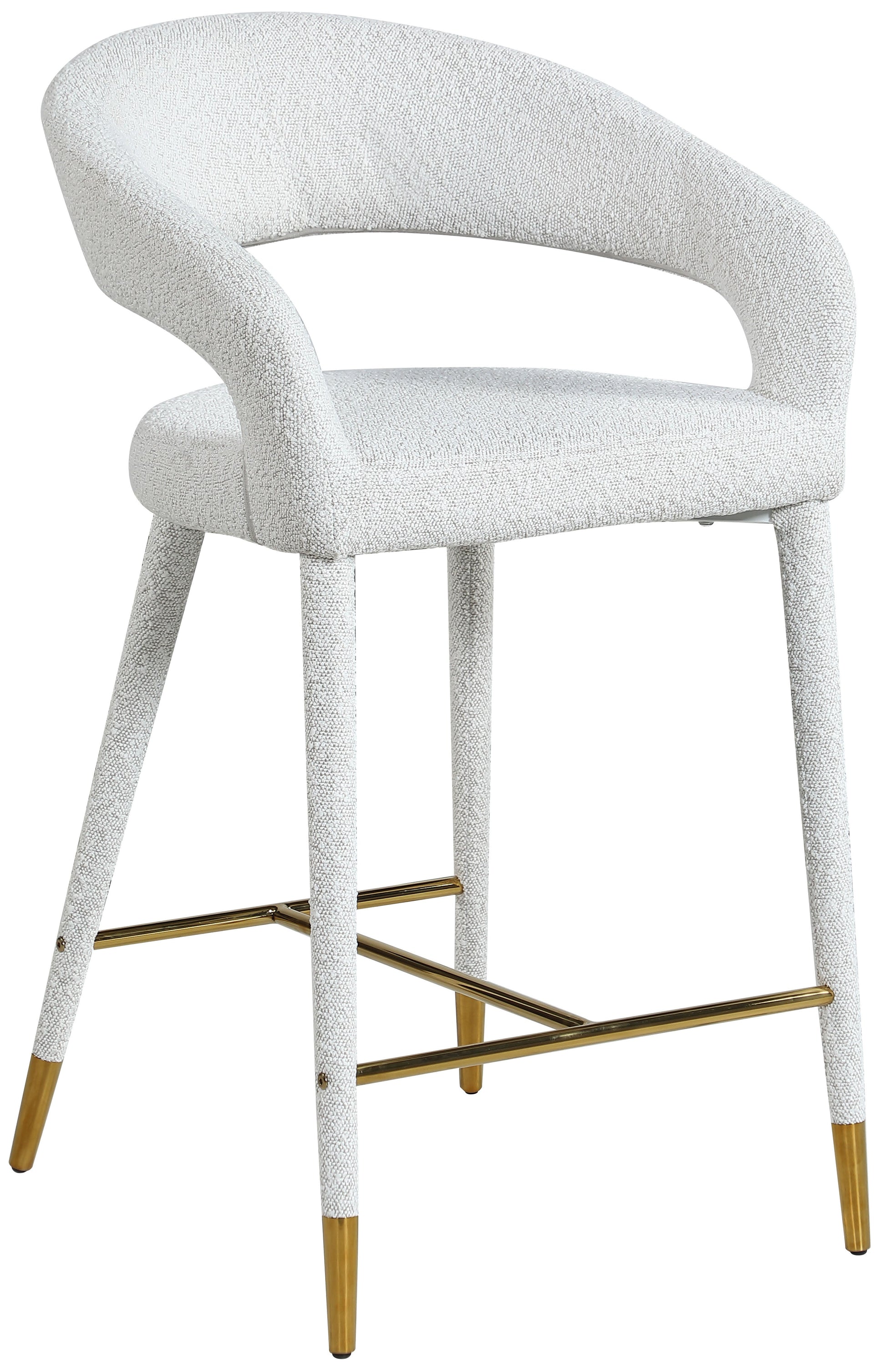 Destiny Cream Fabric Stool - Furniture Depot (7679002149112)
