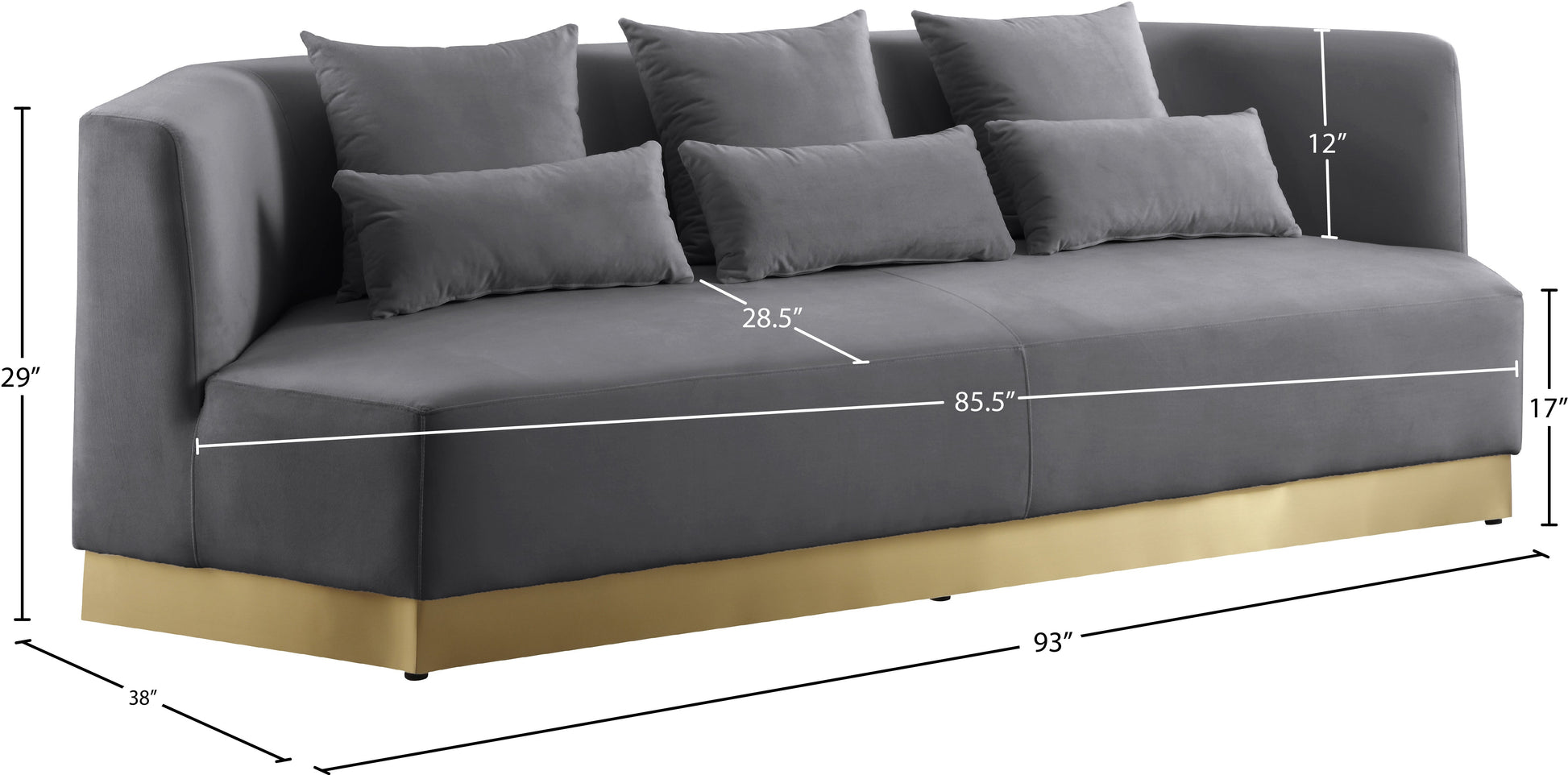 Marquis Velvet Sofa - Furniture Depot