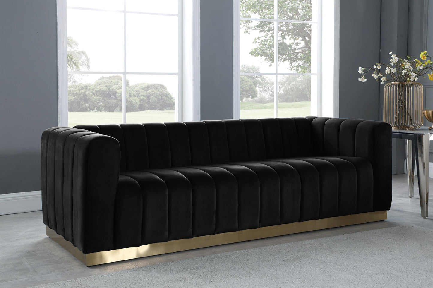 Marlon Velvet Sofa - Furniture Depot