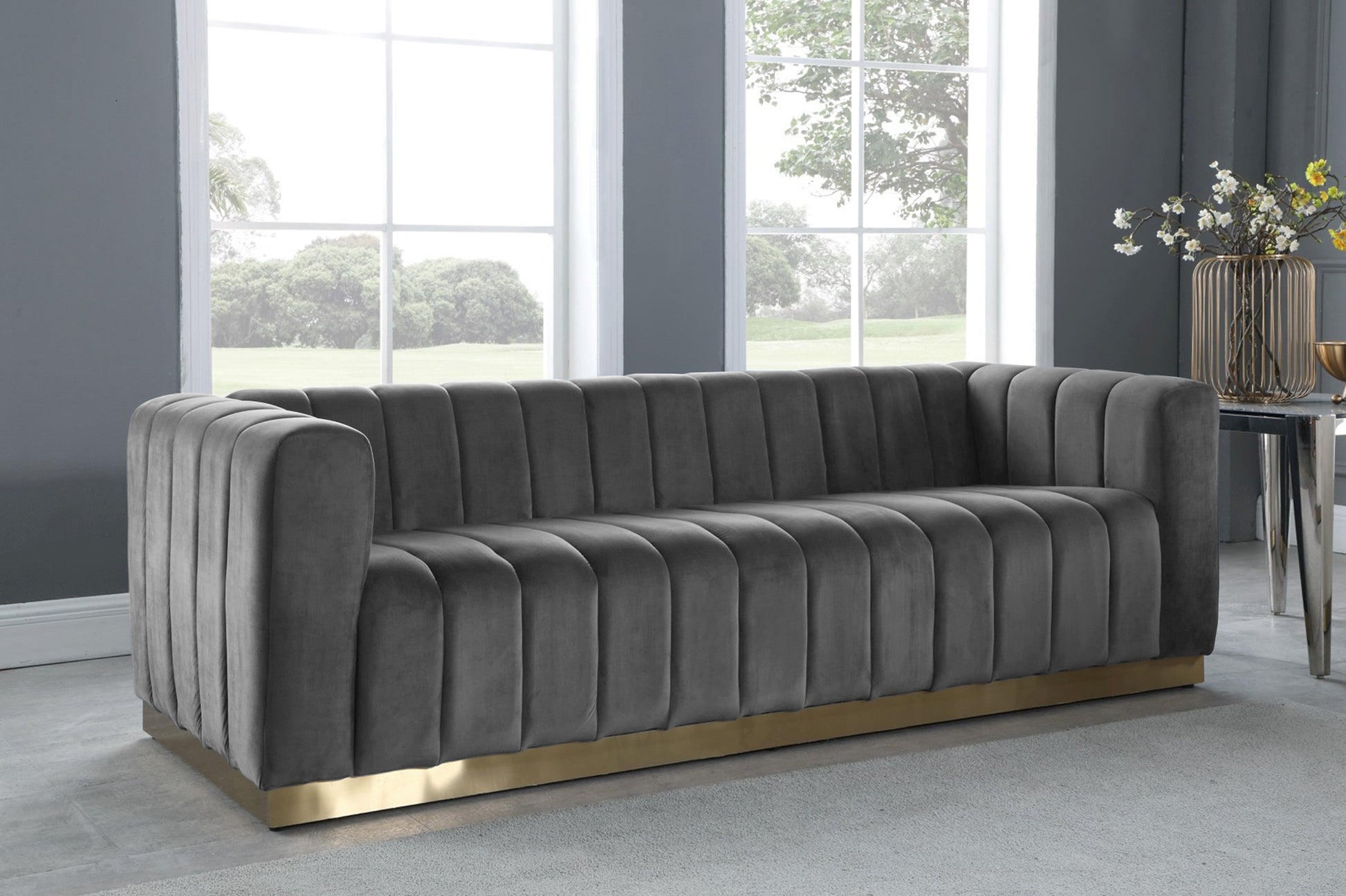 Marlon Velvet Sofa - Furniture Depot