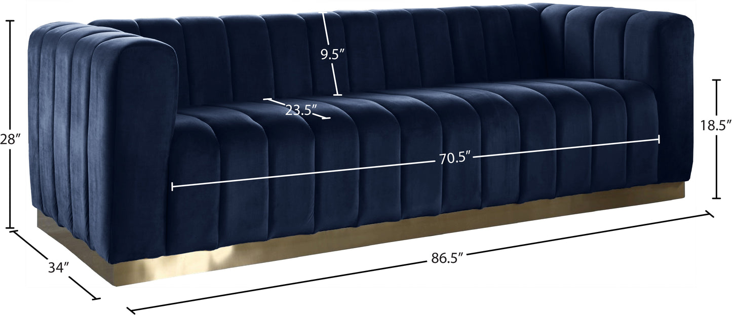 Marlon Velvet Sofa - Furniture Depot