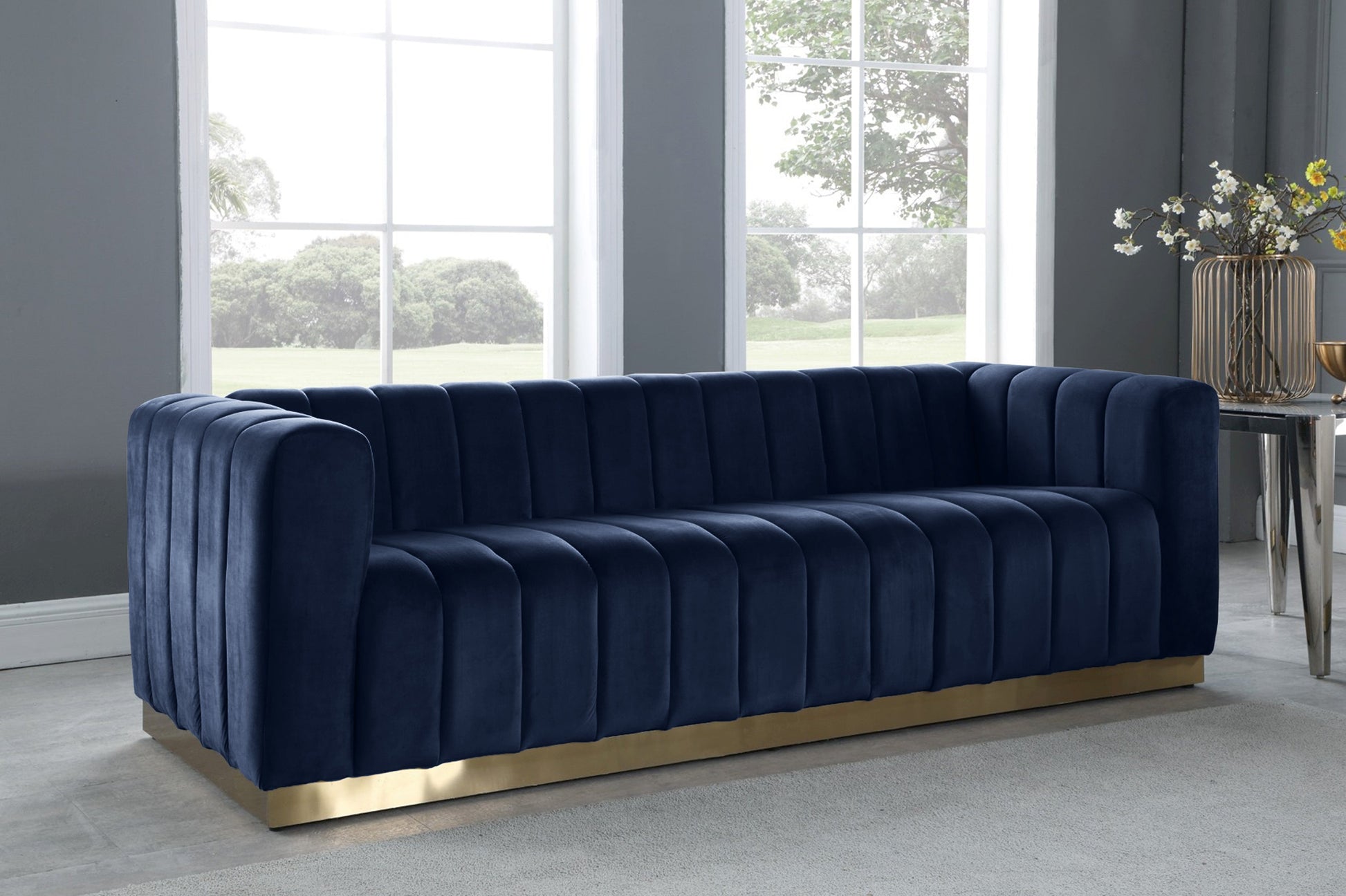 Marlon Velvet Sofa - Furniture Depot