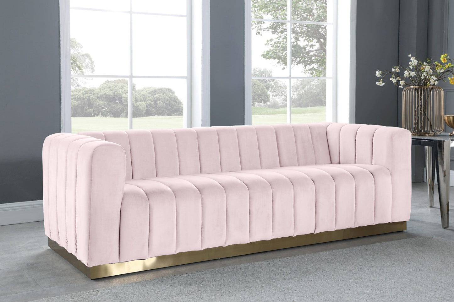 Marlon Velvet Sofa - Furniture Depot