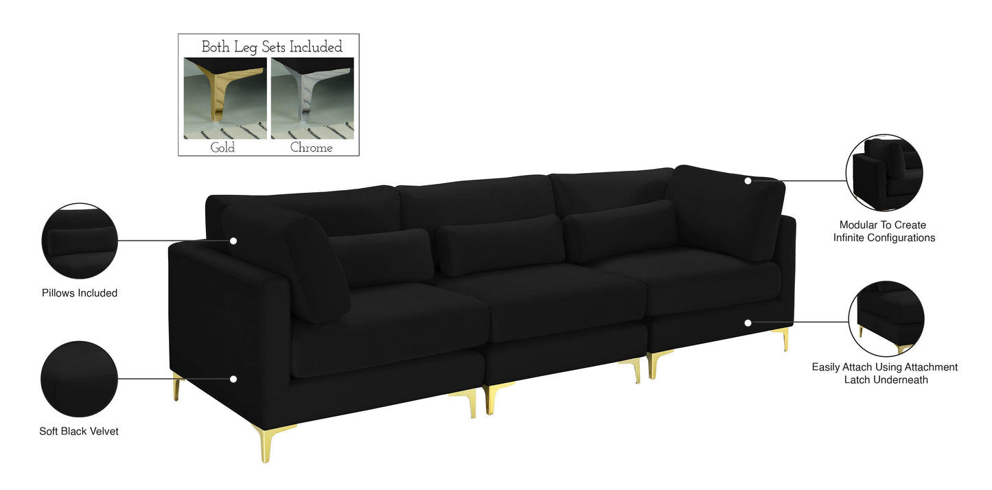 Julia Velvet Modular Sofa (3 Boxes) - Furniture Depot (7679005131000)