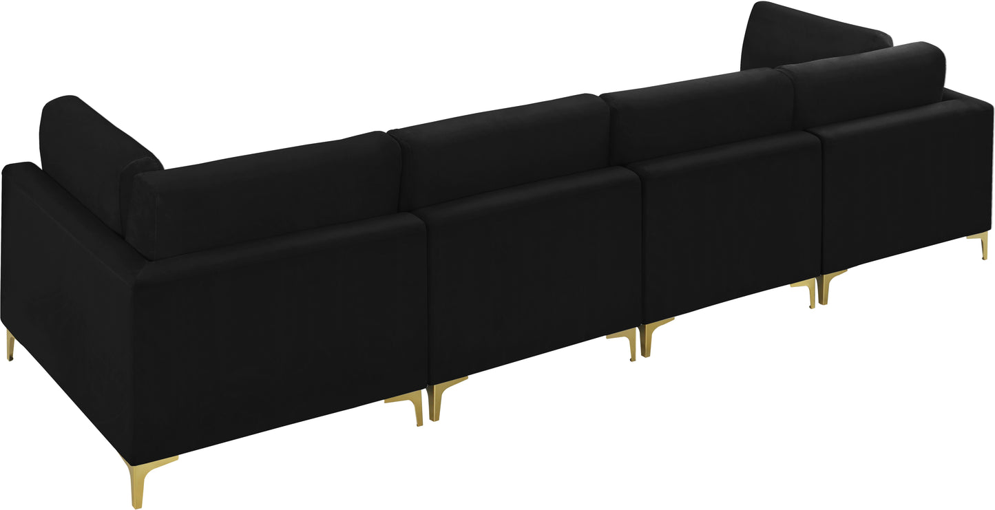 Julia Velvet Modular Sofa (4 Boxes) - Furniture Depot (7679005163768)