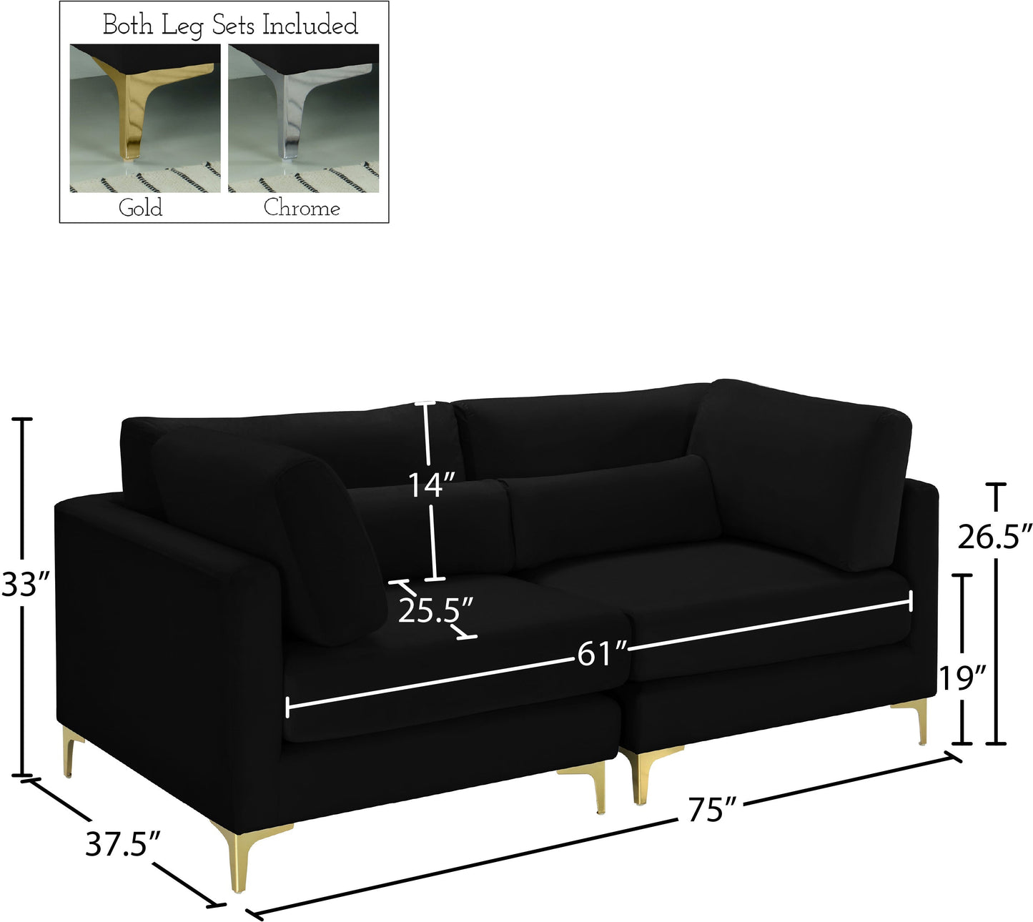 Julia Velvet Modular Sofa - Furniture Depot (7679005196536)