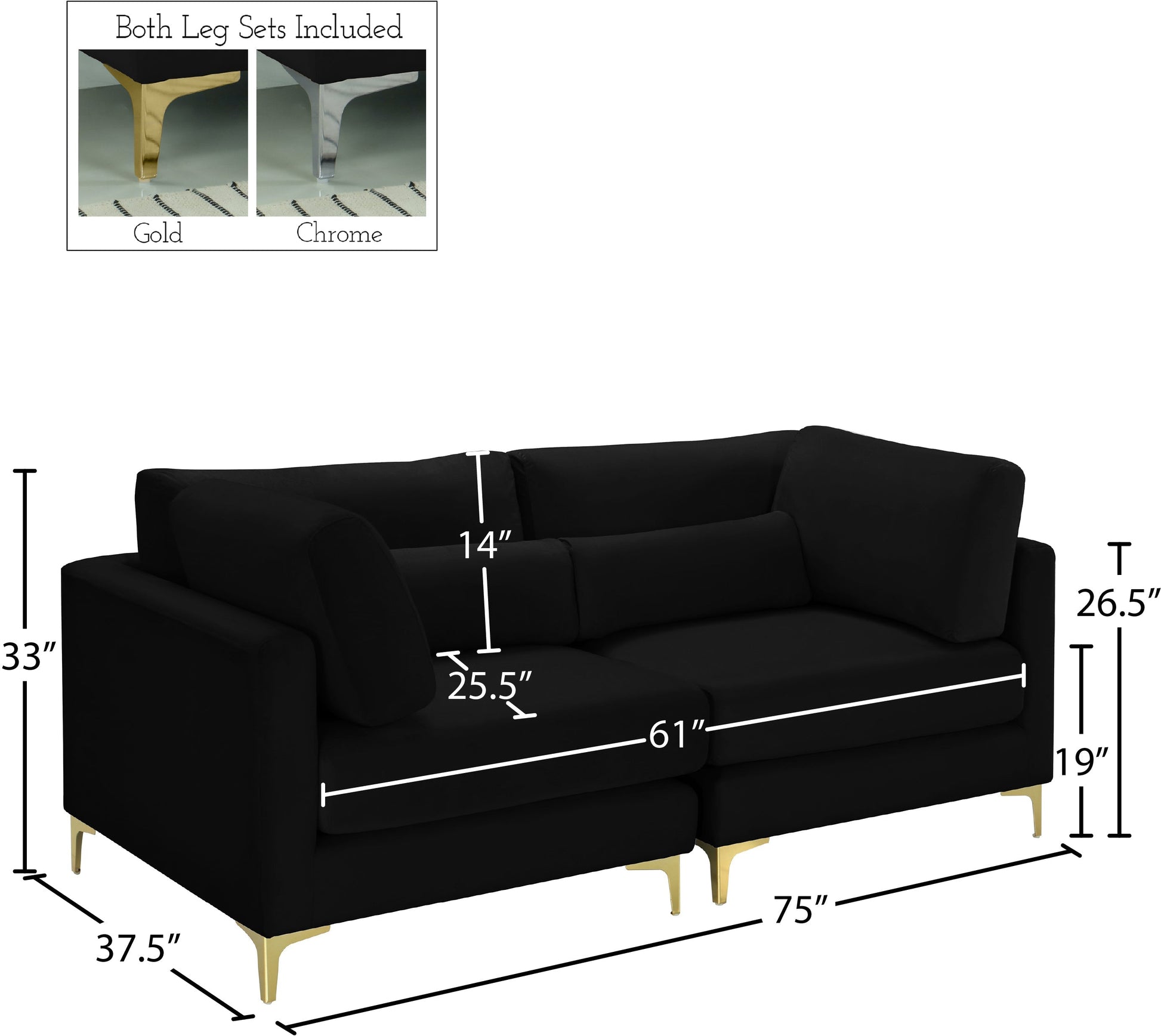 Julia Velvet Modular Sofa - Furniture Depot (7679005196536)