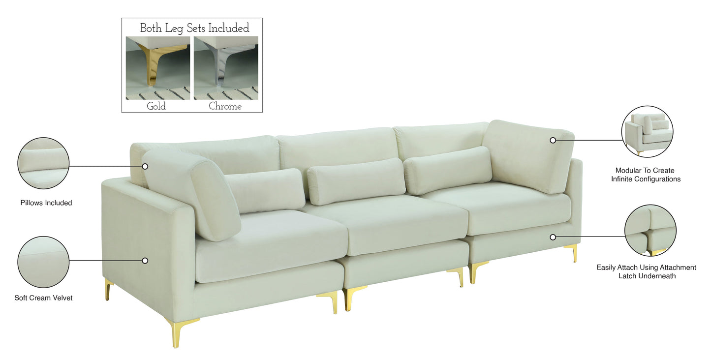 Julia Velvet Modular Sofa (3 Boxes) - Furniture Depot (7679005131000)