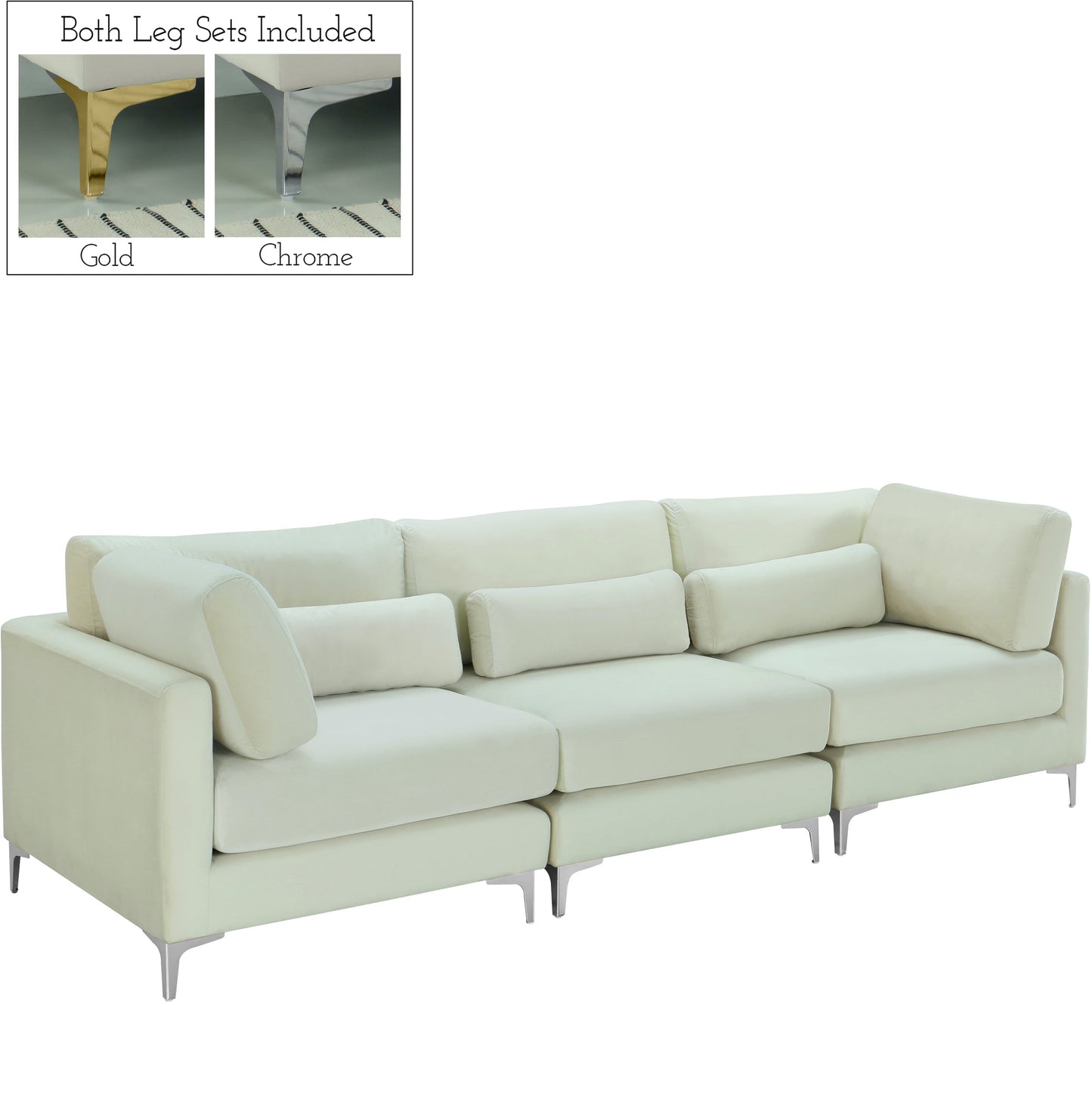 Julia Velvet Modular Sofa (3 Boxes) - Furniture Depot (7679005131000)