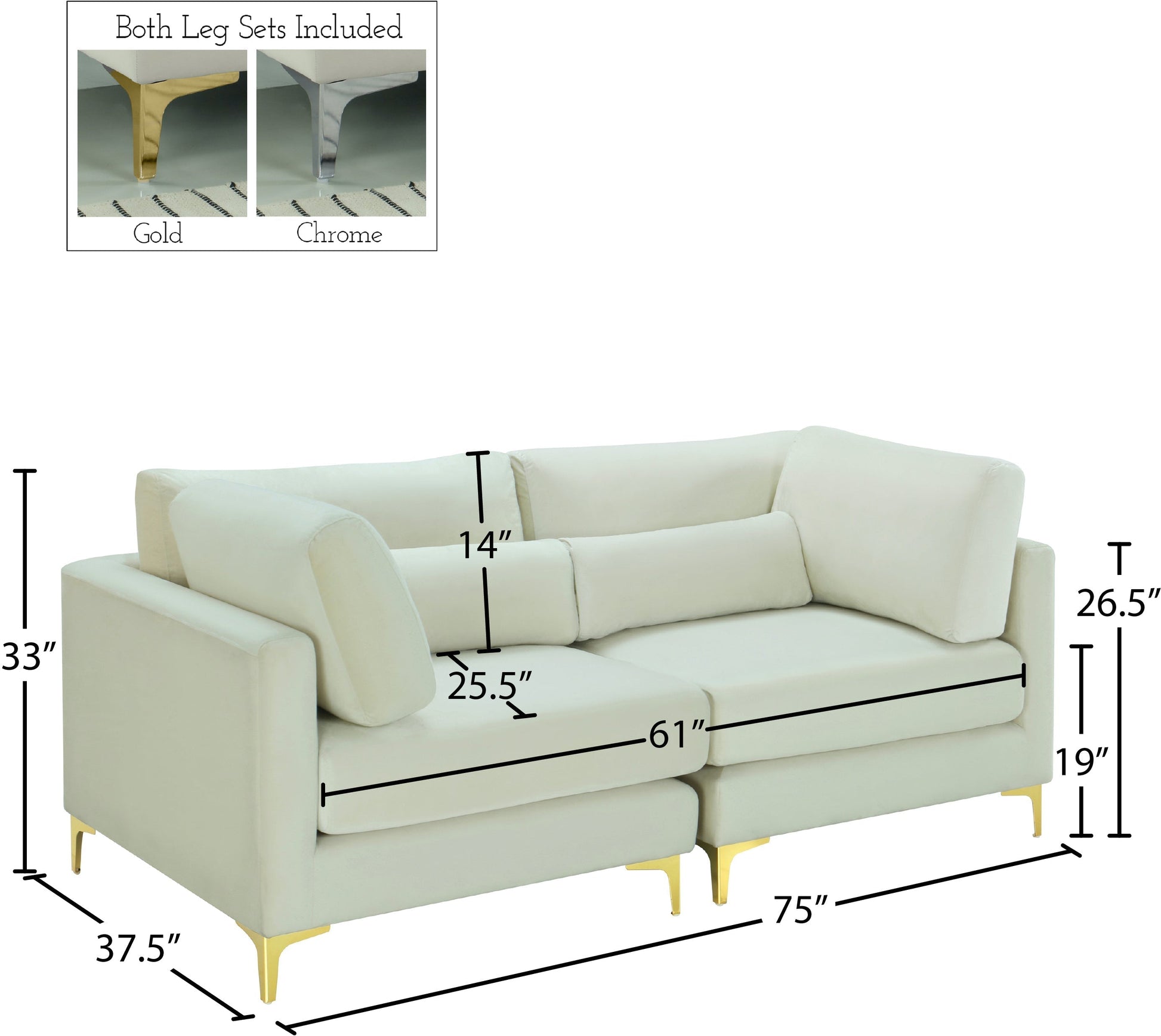 Julia Velvet Modular Sofa - Furniture Depot (7679005196536)