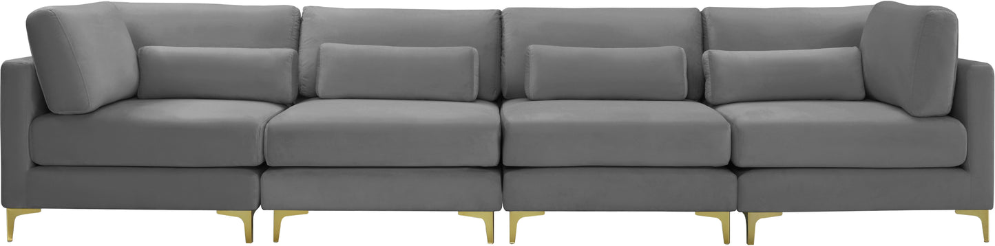 Julia Velvet Modular Sofa (4 Boxes) - Furniture Depot (7679005163768)